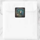 Maagd Vierkante Sticker (Tas)
