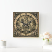 Maagd Vintage Zodiac Wandklok (Huis)