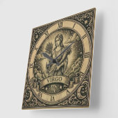 Maagd Vintage Zodiac Wandklok (Hoek)