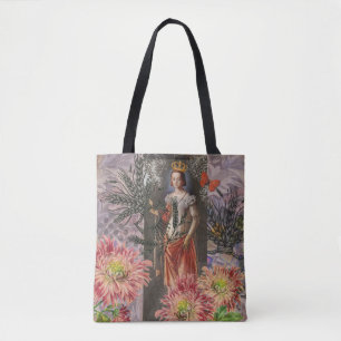 Maagd vrouw astrologie grillig portret tote bag