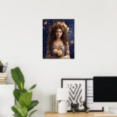 Maagd Vrouw Astrologische Poster (Thuiskantoor)