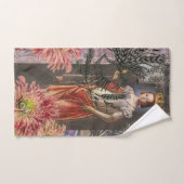 Maagd Vrouw Portret Antiek Kleurrijke Rijk Bad Handdoek (Handdoek)