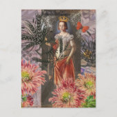 Maagd Vrouw Portret Antiek Kleurrijke Rijk Briefkaart (Voorkant)