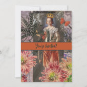 Maagd Vrouw Portret Antiek Kleurrijke Rijk Kaart (Voorkant)