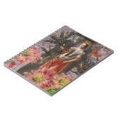 Maagd Vrouw Portret Antiek Kleurrijke Rijk Notitieboek (Linkerzijde)