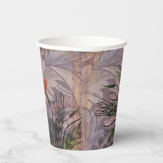 Maagd Vrouw Portret Antiek Kleurrijke Rijk Papieren Bekers (Rechts)