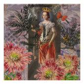 Maagd Vrouw Portret Antiek Kleurrijke Rijk Perfect Poster (Voorkant)