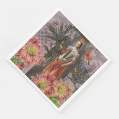 Maagd Vrouw Portret Antiek Kleurrijke Rijk Servet (Hoek)