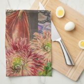 Maagd Vrouw Portret Antiek Kleurrijke Rijk Theedoek (Quarter Fold)