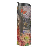 Maagd Vrouw Portret Antiek Kleurrijke Rijk Thermosbeker (Geroteerd rechts)