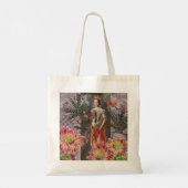 Maagd Vrouw Portret Antiek Kleurrijke Rijk Tote Bag (Achterkant)