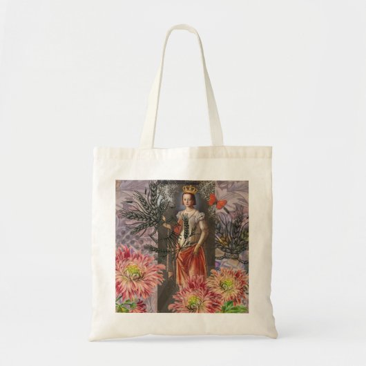 Maagd Vrouw Portret Antiek Kleurrijke Rijk Tote Bag (Voorkant)