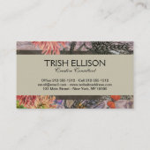 Maagd Vrouw Portret Antiek Kleurrijke Rijk Visitekaartje (Achterkant)