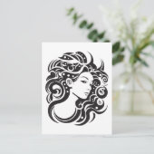 Maagd Vrouw vrouw portret Briefkaart (Staand voorkant)