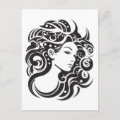 Maagd Vrouw vrouw portret Briefkaart (Voorkant)