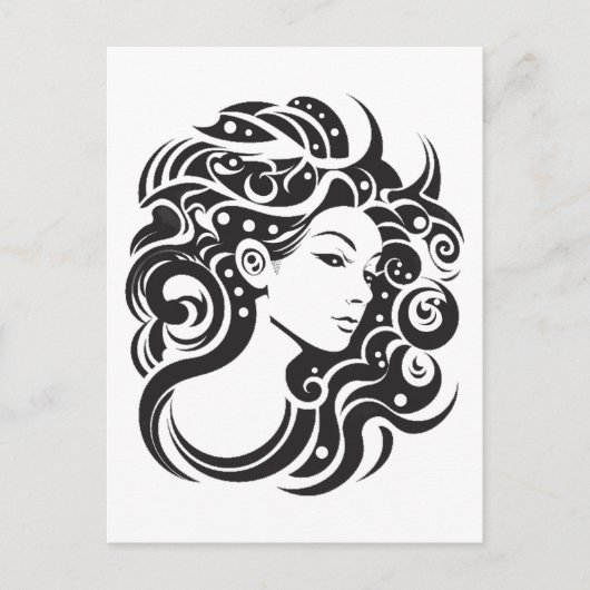 Maagd Vrouw vrouw portret Briefkaart (Voorkant)