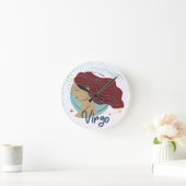 Maagd Vrouw Zodiac Modern Ronde Klok (Huis)