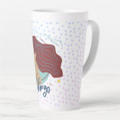 Maagd Vrouw Zodiac Moderne Latte Mok (Rechterhoek)
