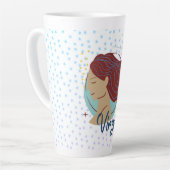 Maagd Vrouw Zodiac Moderne Latte Mok (Linkerhoek)