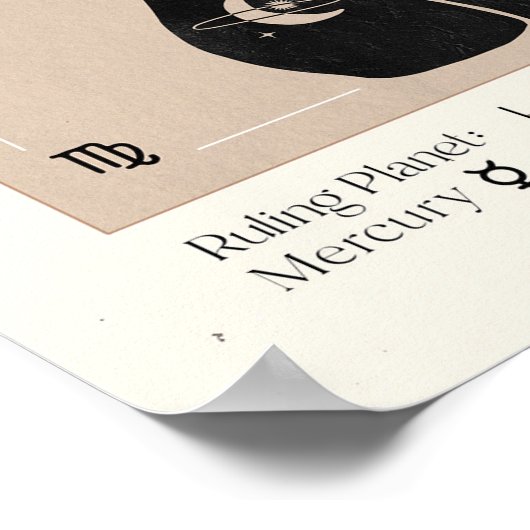 Maagd Vrouwelijk Zodiac Poster (Hoek)