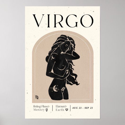 Maagd Vrouwelijk Zodiac Poster (Voorkant)