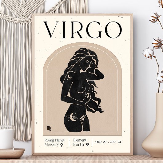 Maagd Vrouwelijk Zodiac Poster