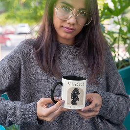 Maagd Vrouwelijke Zodiac Design Bruin Zwart 15 OZ Mok