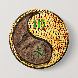Maagd & Vuur Geit Ronde Button 7,6 Cm