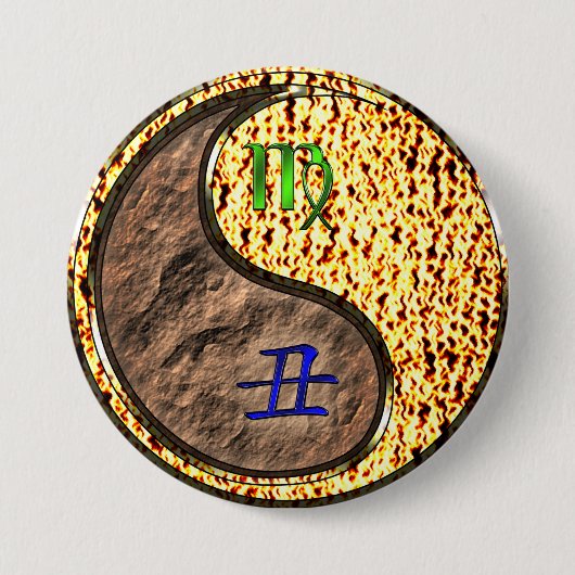 Maagd & Vuur Os Ronde Button 7,6 Cm (Voorkant)