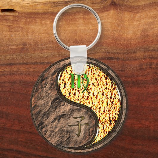 Maagd & Vuur Rat Sleutelhanger (Achterkant)