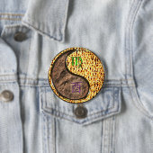 Maagd & Vuurhaan Ronde Button 7,6 Cm (In situ)