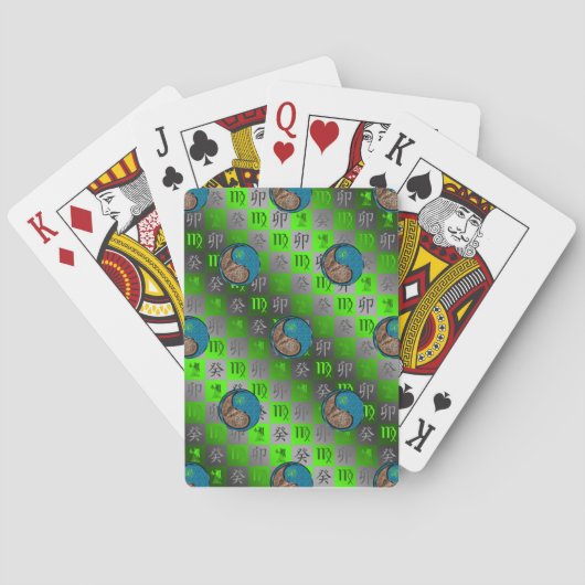 Maagd & Water Konijn Pokerkaarten (Achterkant)