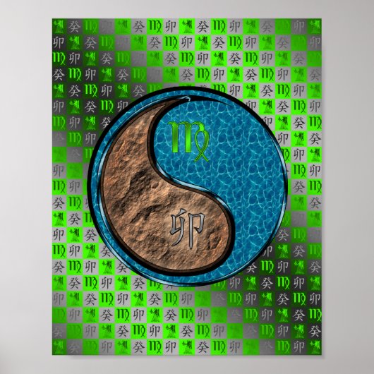 Maagd & Water Konijn Poster (Voorkant)