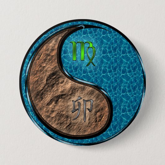 Maagd & Water Konijn Ronde Button 7,6 Cm (Voorkant)