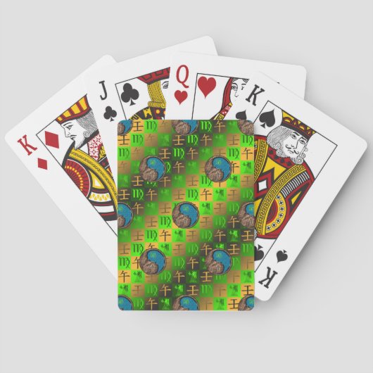 Maagd & Water Paard Pokerkaarten (Achterkant)