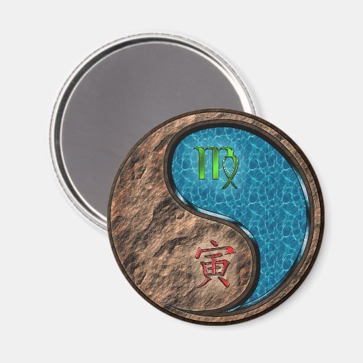 Maagd & Water Tijger Magneet (Voorkant / Achterkant)