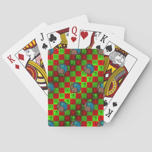 Maagd & Water Tijger Pokerkaarten (Achterkant)