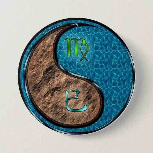Maagd & Waterslang Ronde Button 7,6 Cm (Voorkant)