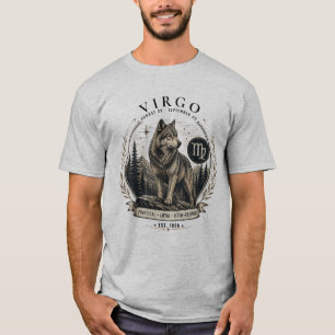 Maagd Wolf Zodiac Herenoverhemd T-shirt