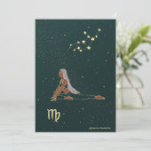 Maagd Yoga Meisje Verjaardag Kaart (Staand voorkant)