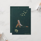 Maagd Yoga Meisje Verjaardag Kaart (Voorkant / Achterkant in situ)