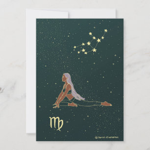 Maagd Yoga Meisje Verjaardag Kaart