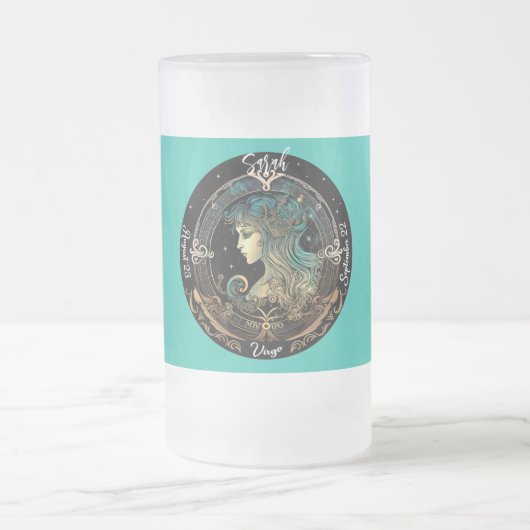 Maagd Zodiac Aanpasbaar Matglas Bierpul (Center)