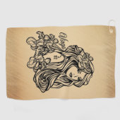 Maagd Zodiac Antieke Uiterlijk Golfhanddoek (Horizontaal)