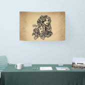 Maagd Zodiac Antieke Uiterlijk Spandoek (Beurs)