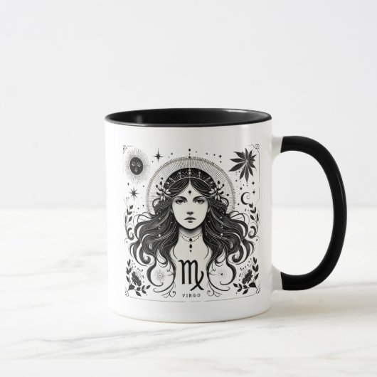 Maagd Zodiac Astrologie Cadeau Mok (Rechts)
