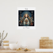 Maagd Zodiac Astrologie Naam & Verjaardag Poster (Keuken)