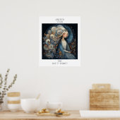 Maagd Zodiac Astrologie Naam & Verjaardag Poster (Keuken)