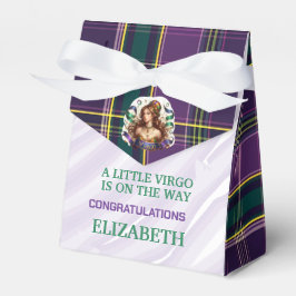 Maagd Zodiac Baby Shower 3"b x 1.5"l x 3.25"h Bedankdoosjes