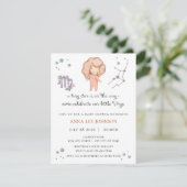 Maagd Zodiac Baby Shower Uitnodiging (Staand voorkant)